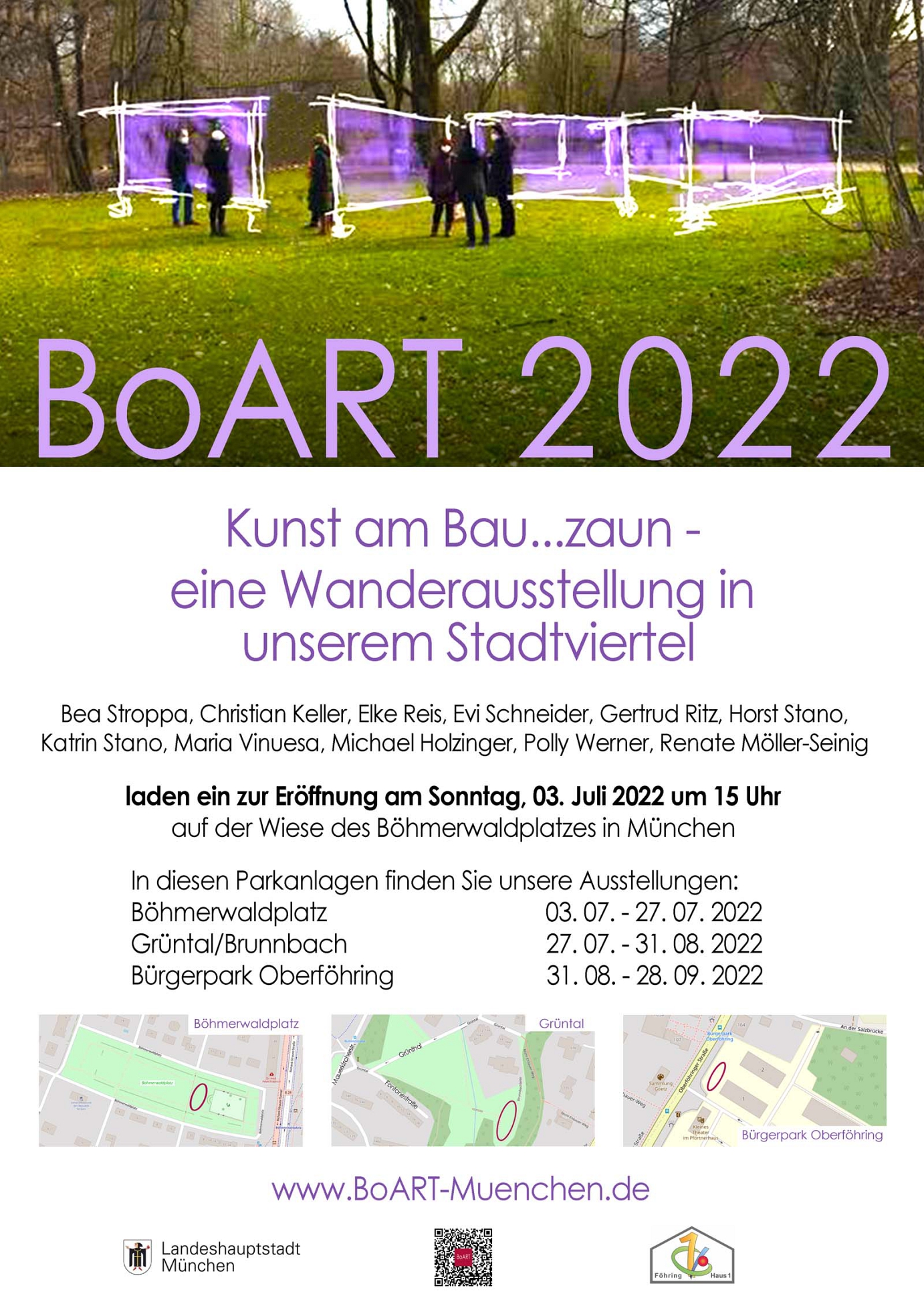 Flyer Baunzaunausstellung 2022
